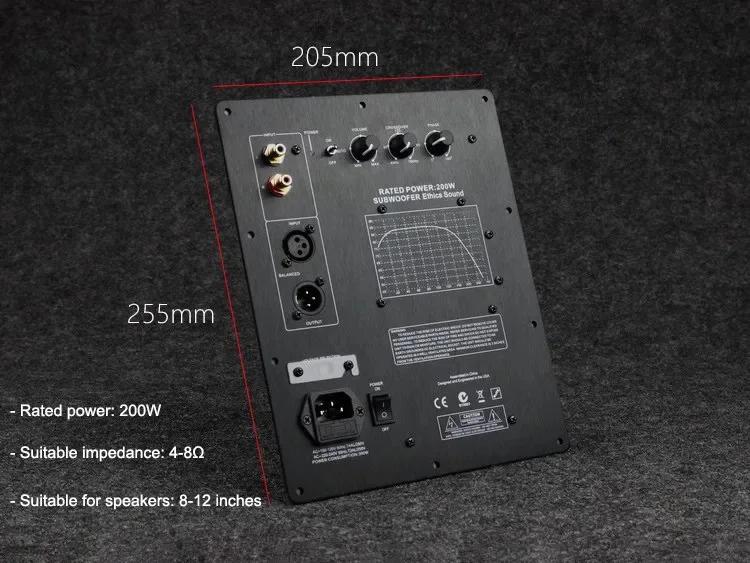110/220V HIFI Mono 200W caisson de basses lourd carte amplificateur de puissance numérique active ba