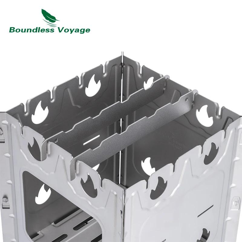 Boundless Voyage-Réchaud de camping en titane, réchaud à bois portable, multi-carburants, adapté pou