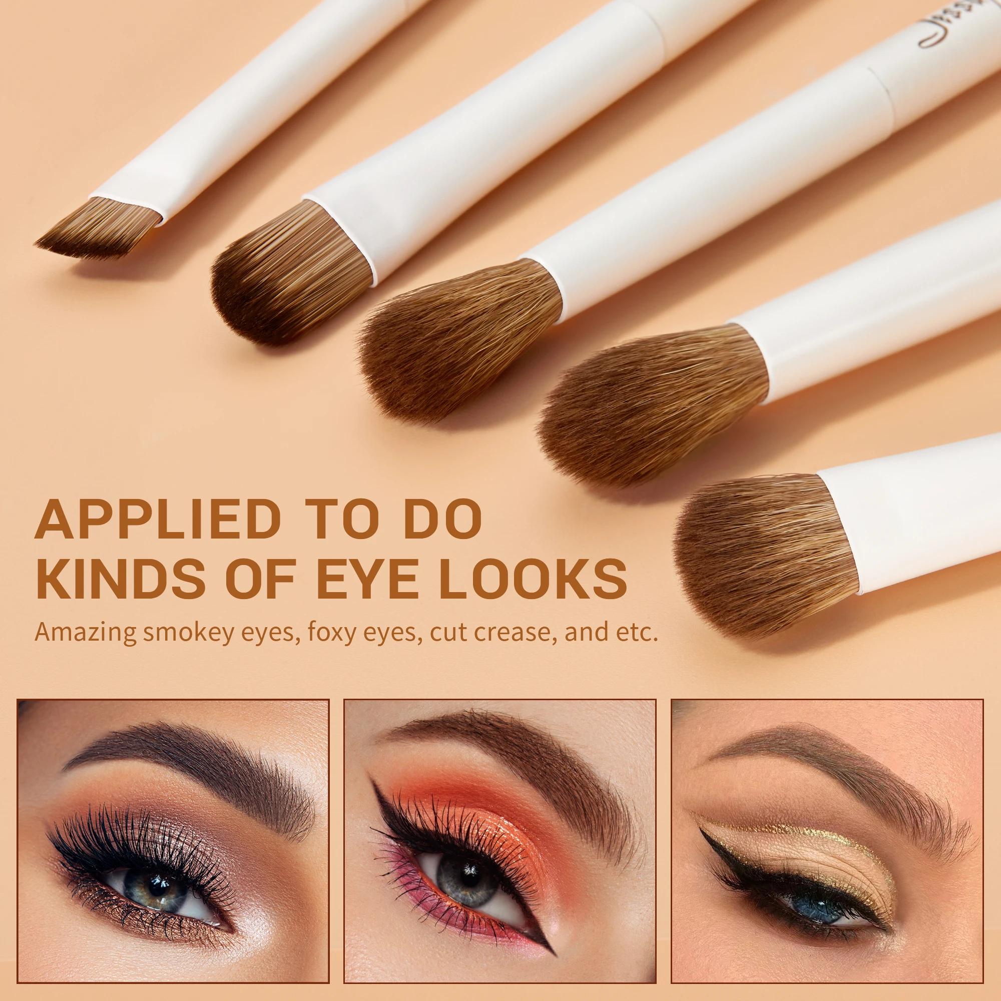 Jessup pinceaux de maquillage 10-14pc ensemble de pinceaux de maquillage fond de teint synthétique p
