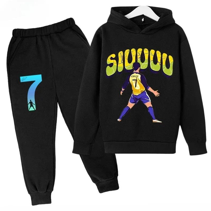 Survêtement pour enfants CR7 à séchage rapide -13 ans Ronaldo 7 # Tenue de sport imprimée en tissu