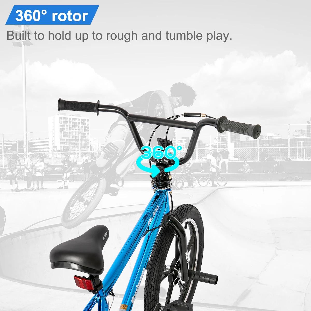 Hiland Vélo BMX pour enfants de 20 pouces pour garçons et filles âgés de 5 à 12 ans, style libre à r
