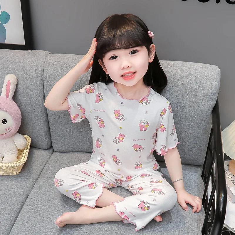 Ensemble de pyjama en coton pour bébé, vêtements de nuit pour enfant en bas âge, vêtements d'intérie