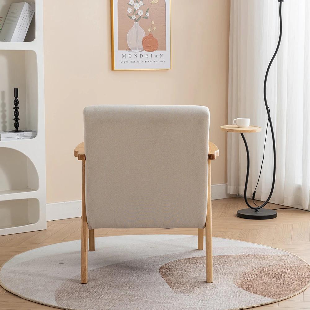 SEYNAR-Chaise d'Accent Moderne du Milieu du Siècle, Fauteuil à Cadre en Bois Solide Téléchargé Boumu