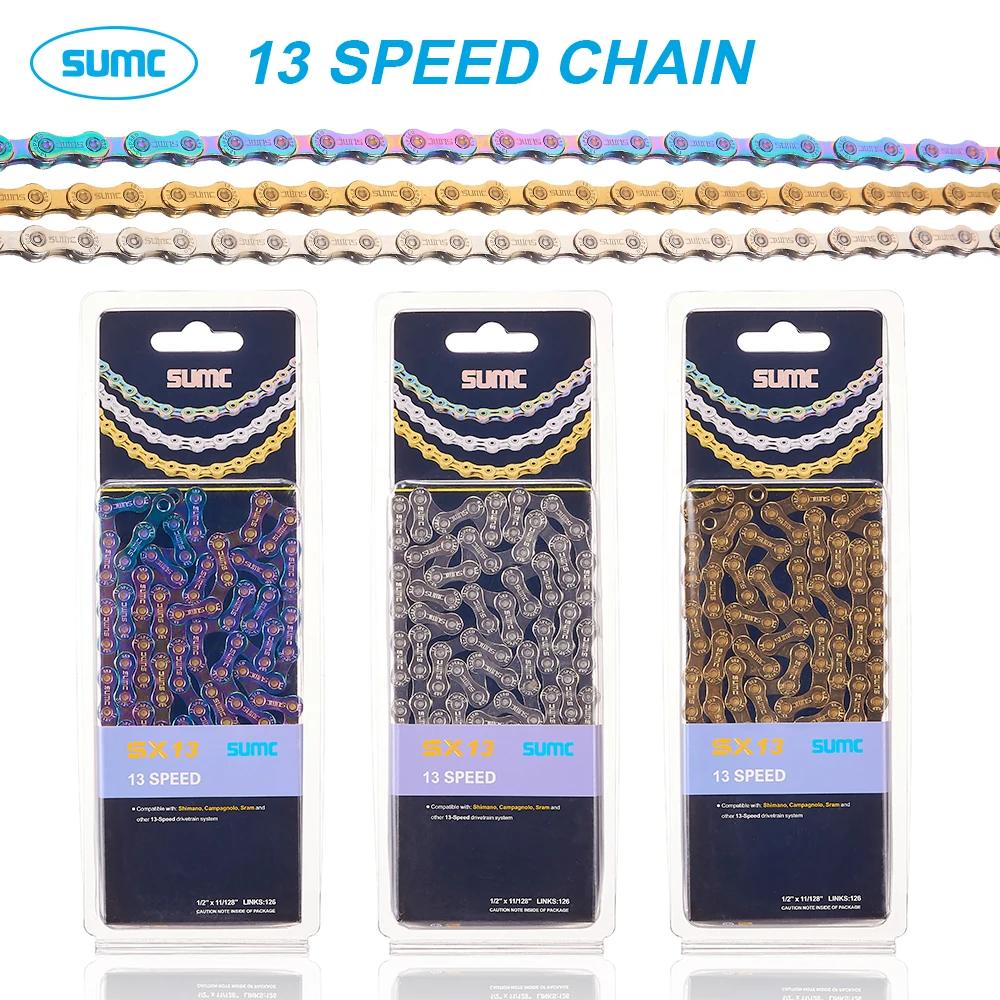 SUMC 13 vitesses vtt chaîne de vélo de route 126L SX13 boîte d'origine 13V chaîne de vélo avec lien