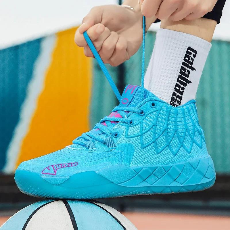 Chaussures de basket-ball respirantes et rembourrées pour hommes, baskets d'entraînement professionn