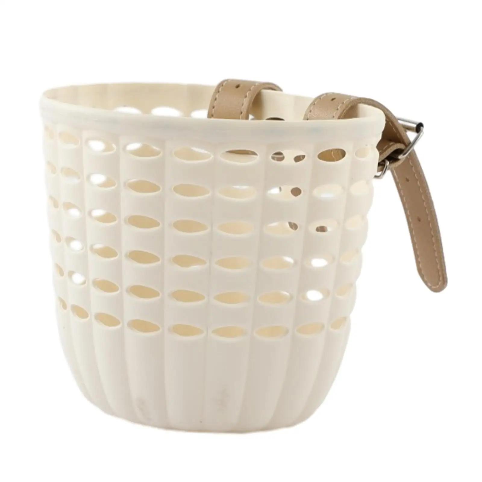 Panier de vélo pour enfants, panier de rangement Durable avec sangles réglables en PU, panier de gui