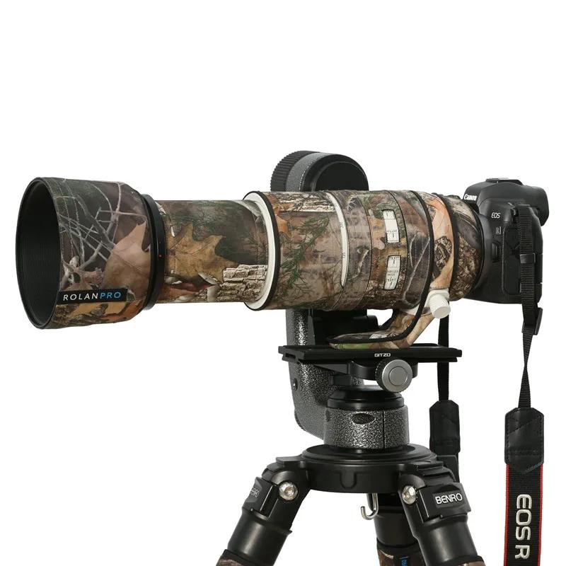 ROLANPRO manteau d'objectif étanche pour Canon RF 100-500mm F/4.5-7.1 L IS USM Camouflage couverture