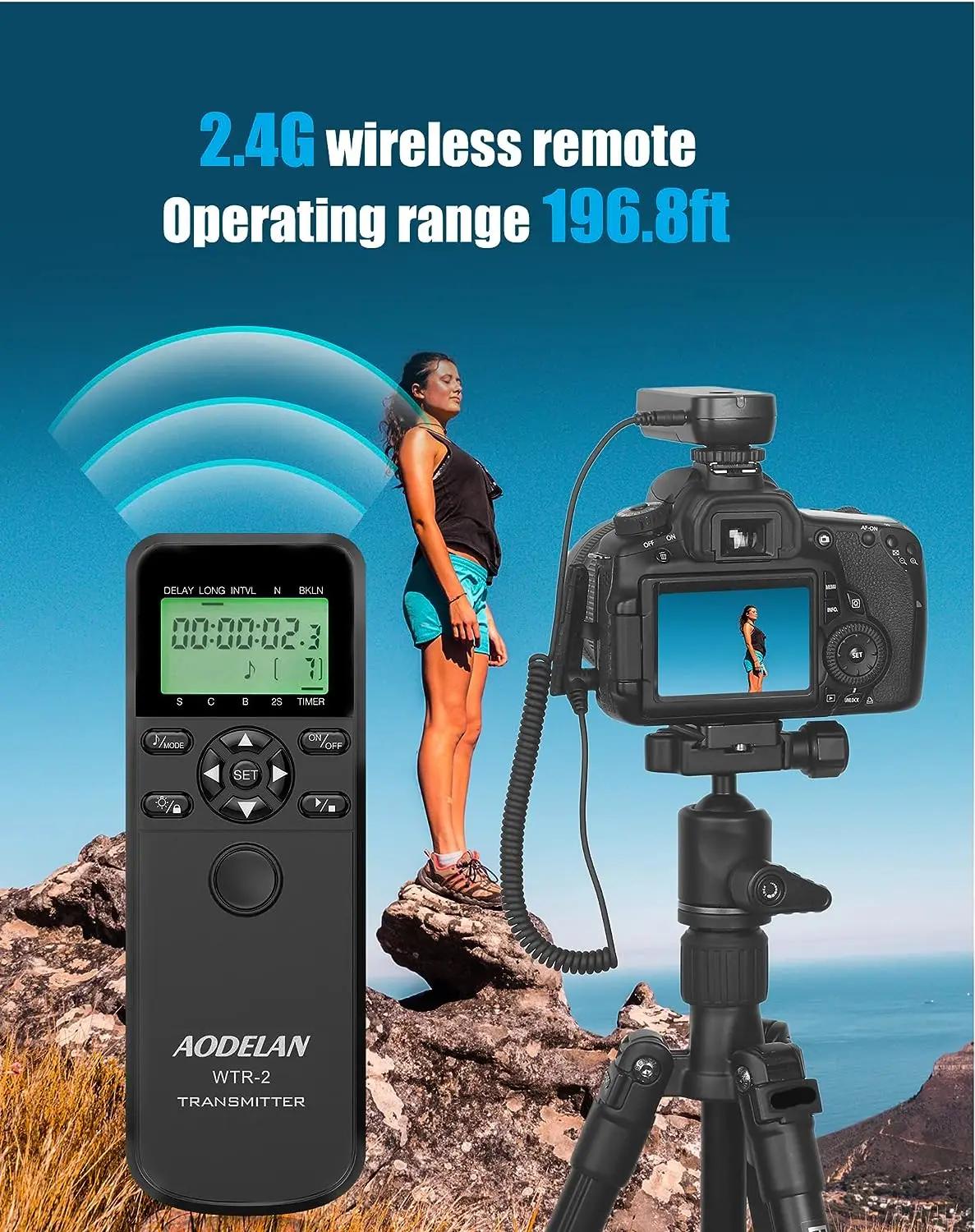 Sans Fil WTR-2 Caméra Minuterie Obturateur étiez ération Timelammar Intervalomètre Télécommande Pour