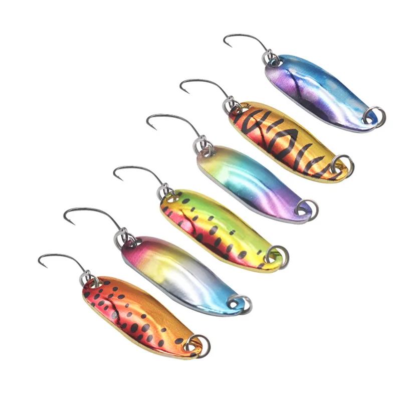 1 pièces cuillère appât 2.5g 3.5g 5g leurres de pêche Pesca appât dur rivière ruisseau bar d'eau dou