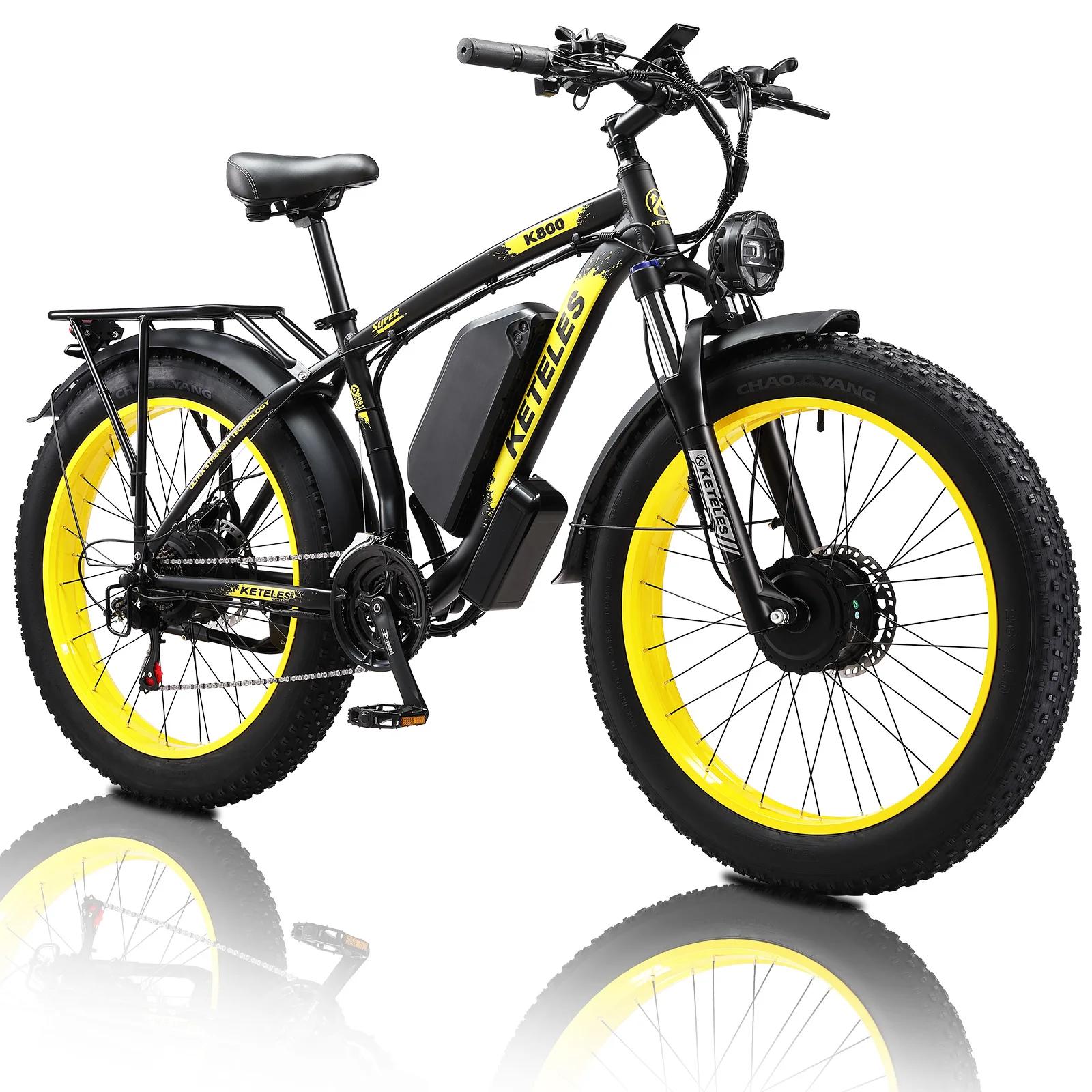 EllTELES-Vélo Électrique Hybride à Moteur K800 de 2000W pour Adulte, Bicyclette de Montagne de Neige