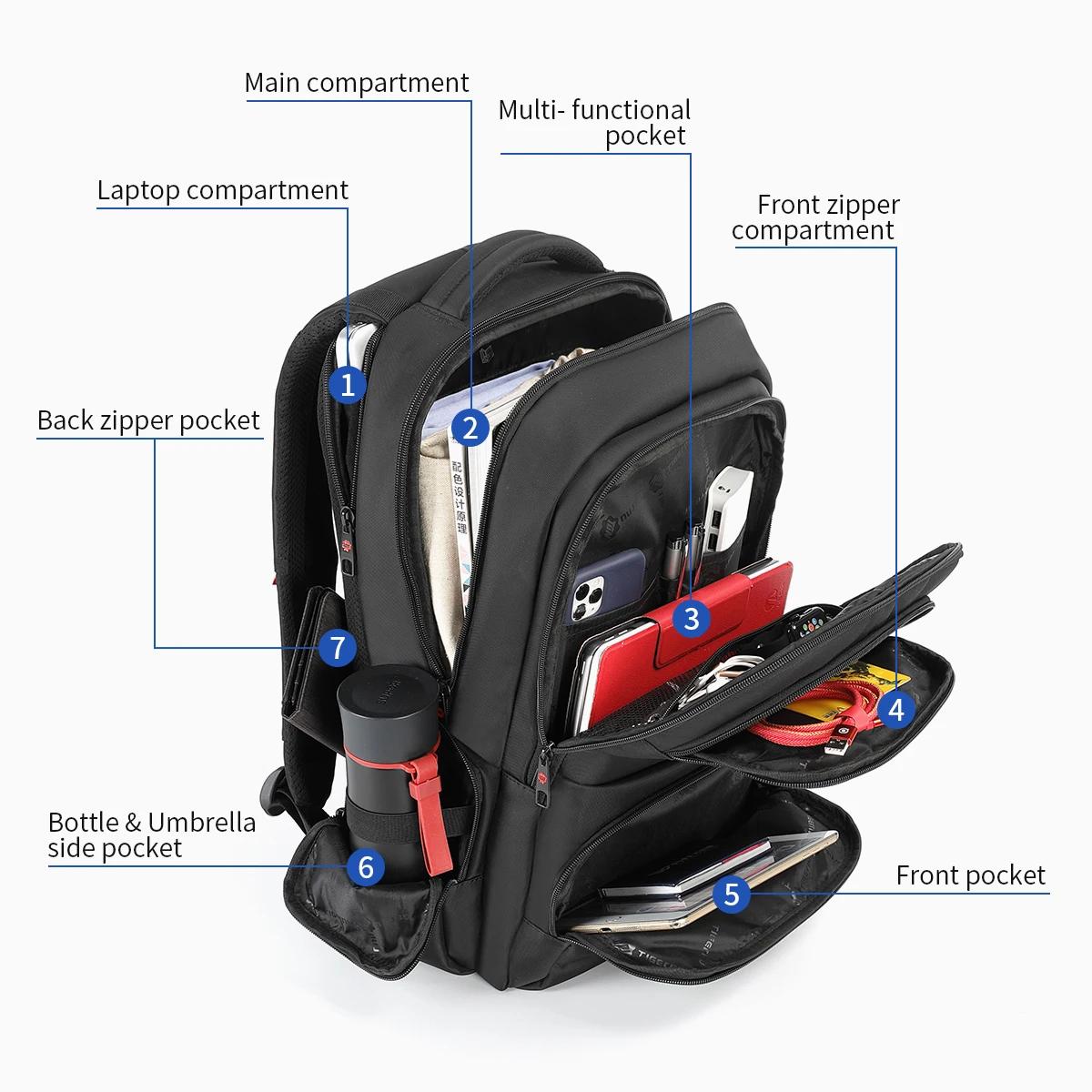 Tigernu Anti-vol sacs à dos pour hommes 15 pouces sac à dos pour ordinateur portable sac à dos de vo