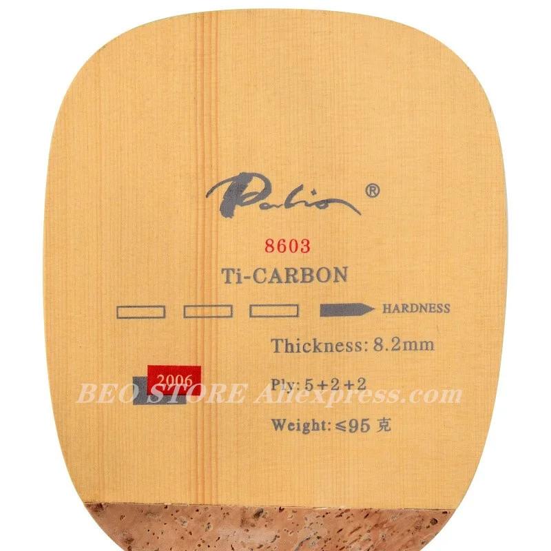 PALIO-Raquette de tennis de table 8603 en carbone et titane JS, raquette de ping-pong originale, pen