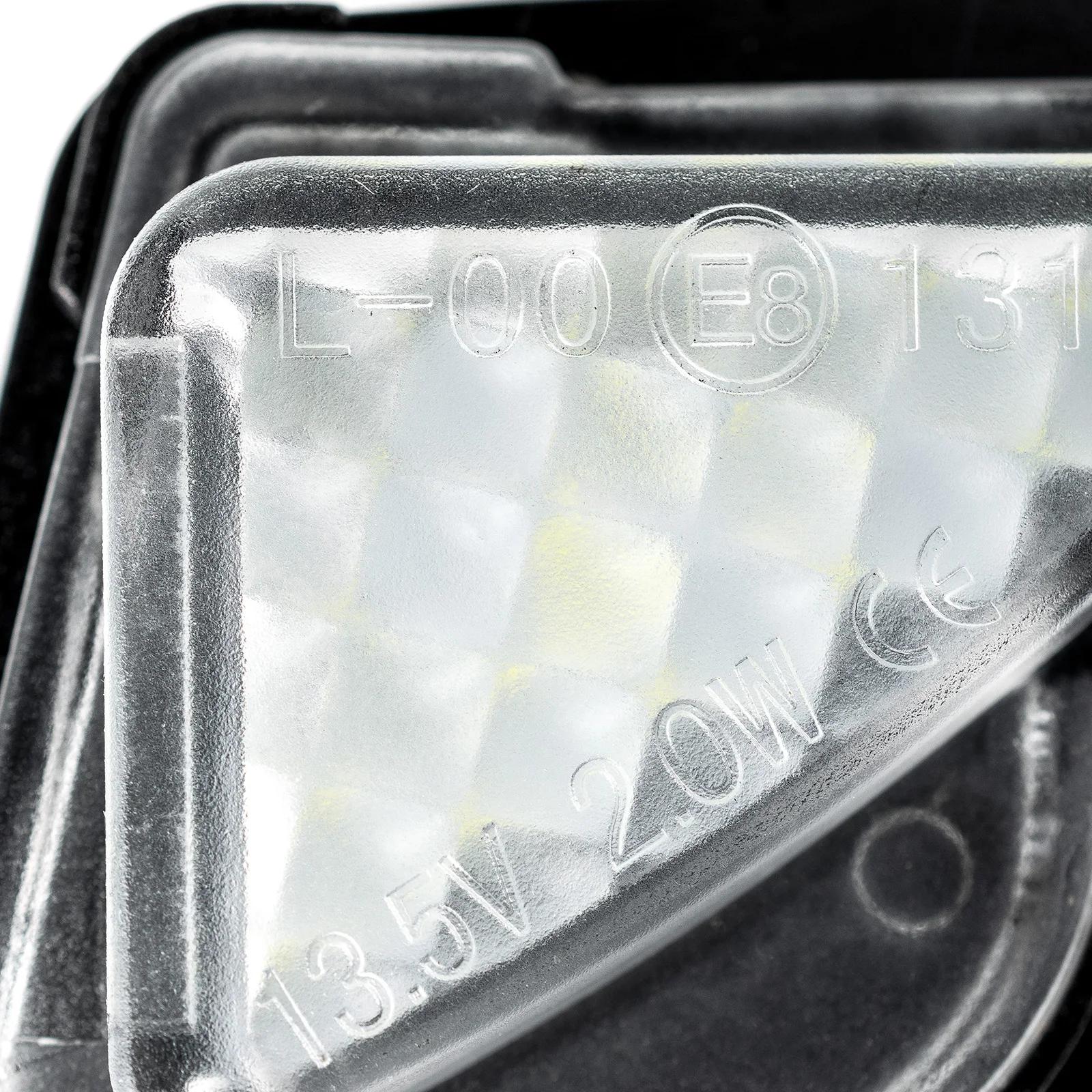 Miroir latéral blanc sans erreur, lentille transparente brillante Canbus, lampe de voiture LED, asse