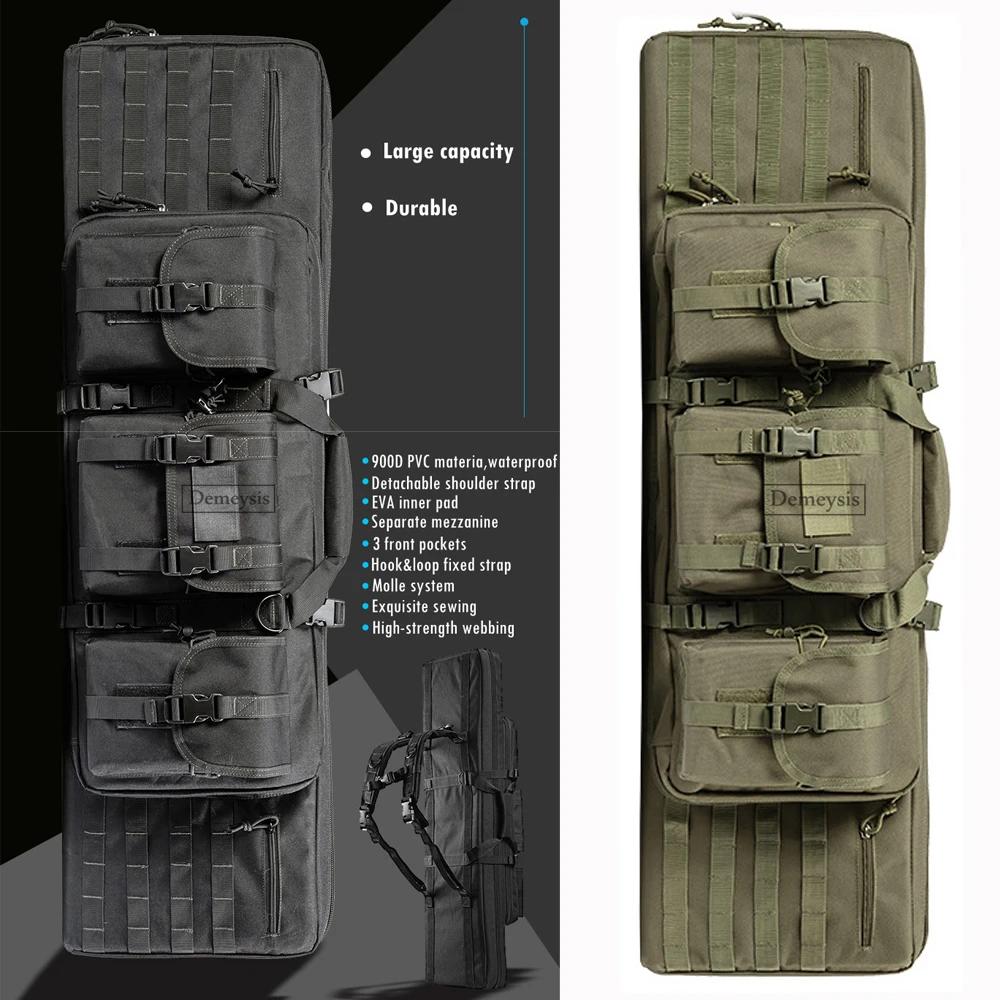 DulDouble-Mallette de rangement rembourrée pour fusil de chasse Airsoft, sac à dos pour odoret magaz