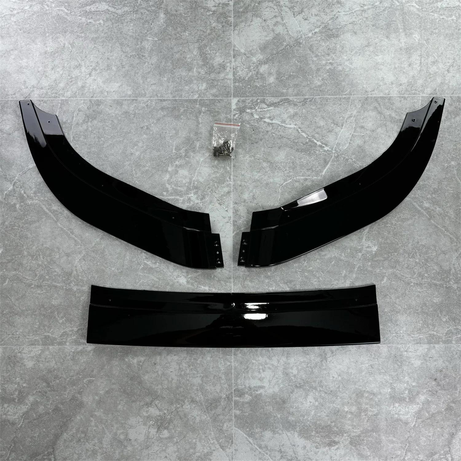 Pour Volkswagen Golf 6 MK6 R R20 2008-2013 noir brillant ABS voiture pare-chocs avant séparateur lèv