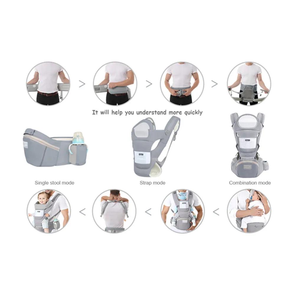 Porte-bébé ergonomique pour bébé, tabouret de taille multifonctionnel pour nouveau-né à tout-petit,