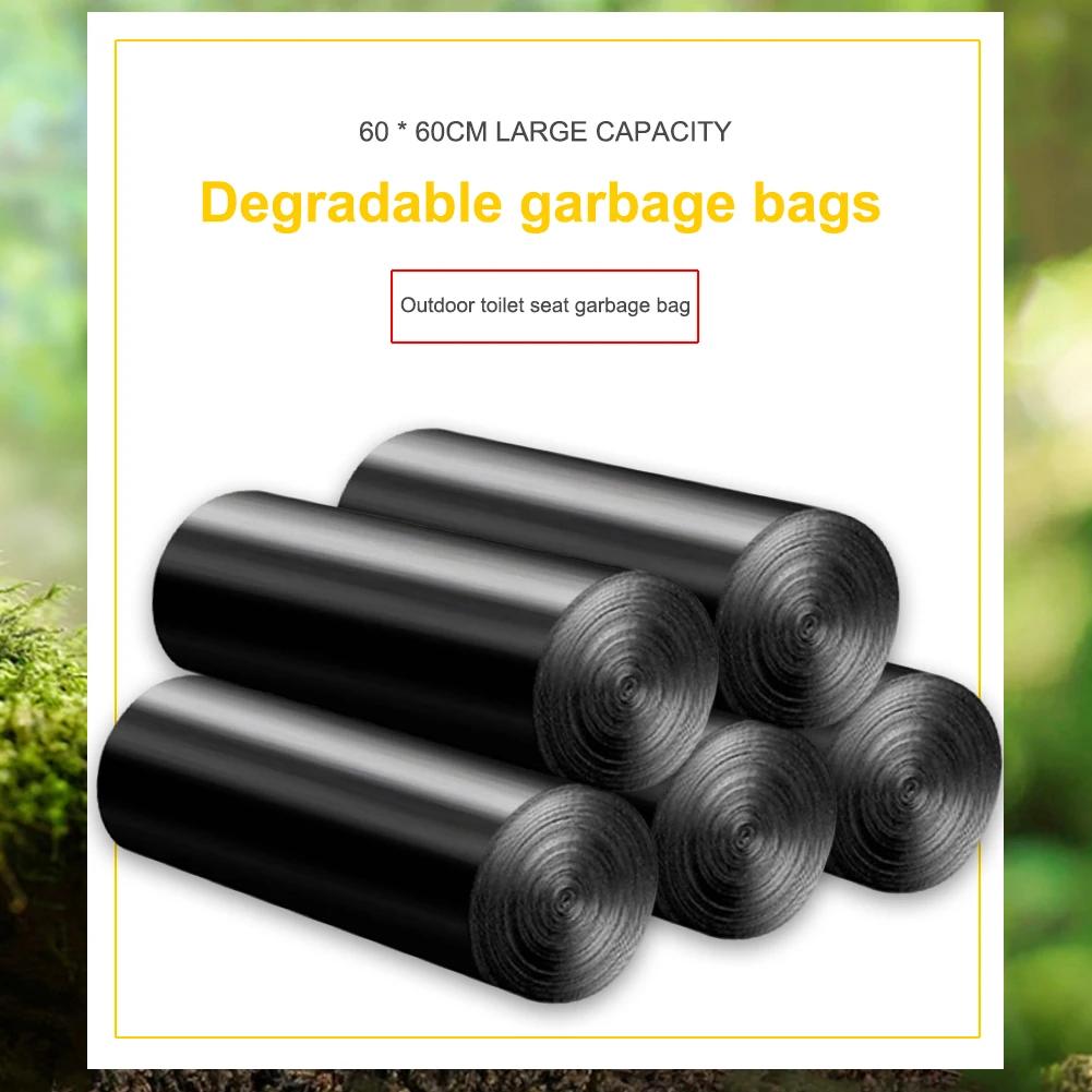 Sac à déchets pliable pour toilettes d'extérieur, pochette à déchets jetable portable, respectueuse