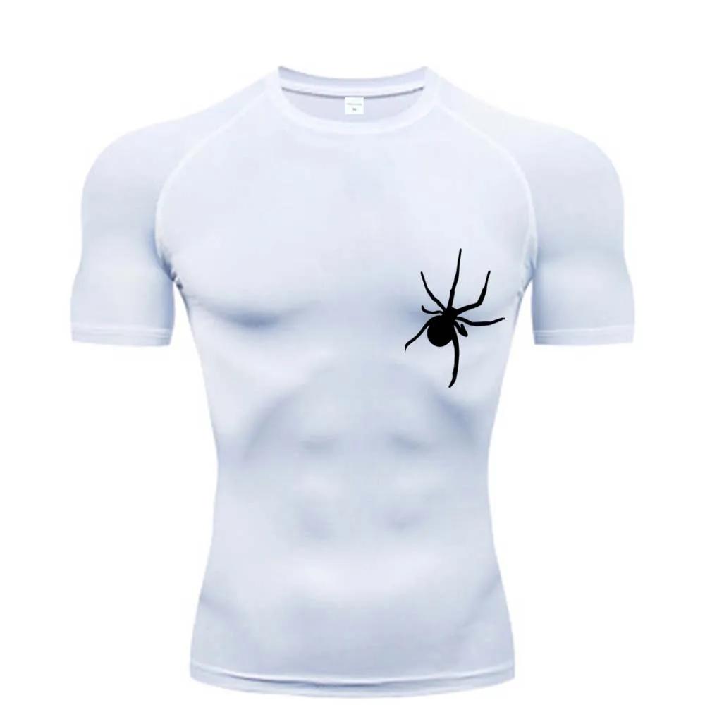 T-Shirt d'été à manches courtes pour hommes, chemise de course, vêtements de sport à Compression, ha