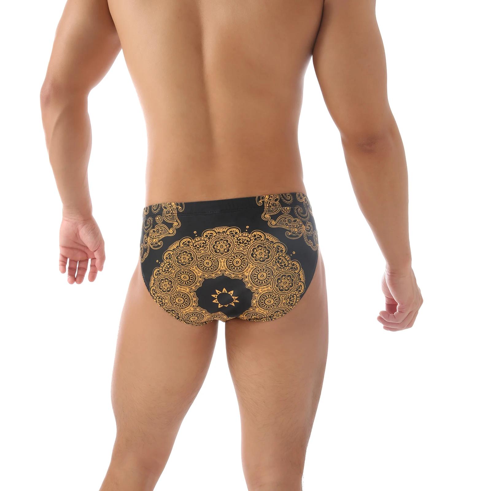 Maillot de bain Sexy pour hommes, Bikini, léopard, Totem, slip de bain, short de plage, poche bombée