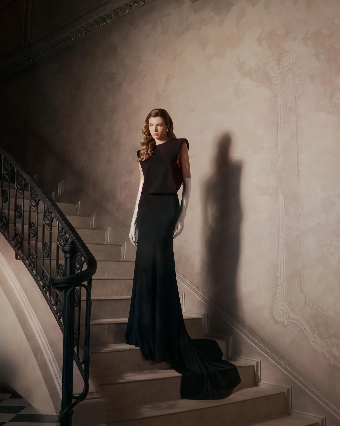 Robe de soirée sirène noire fluide sans dos pour femme, robe de bal longue sans manches avec nœud bl