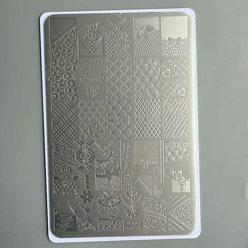 XMQ NAIL ART STAMPING PLATES DESIGNS DE LACE IMAGEPLATES STYLE DENIM TEMPLATÉ