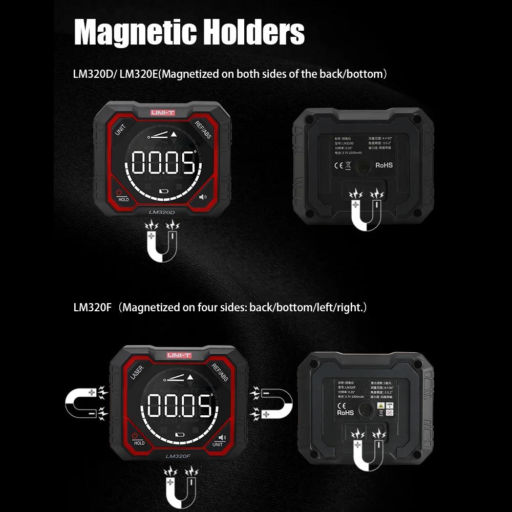 Inclinomètre Laser numérique UNI-T LM320D LM320E LM320F, compteur d'ange avec mesure d'angle relatif