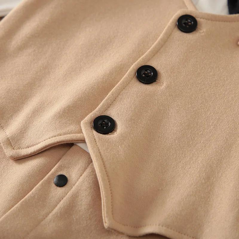 Printemps et automne Style garçons et filles beau Gentleman sortant robe formelle coton confortable