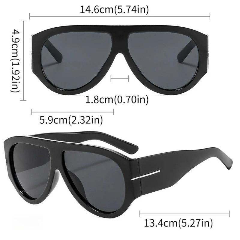 Nouvelles lunettes de soleil tendance surdimensionnées à monture large Y2K pour femmes, lunettes de
