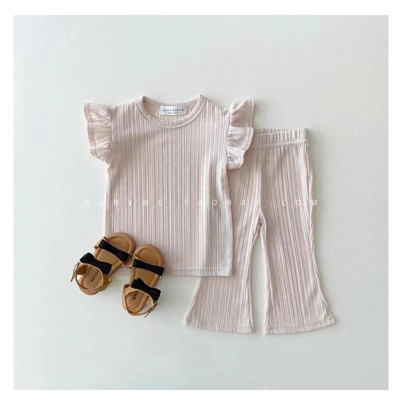 TZ22099 Ensemble deux pièces d'été pour filles, style décontracté et tendance, comprenant une barbot