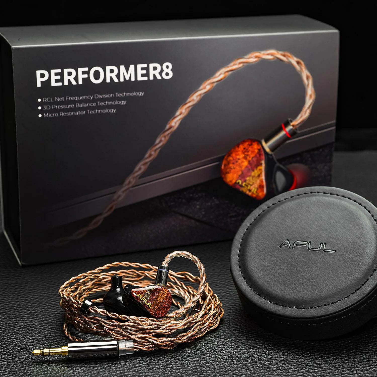 AFUL-Écouteurs filaires intra-auriculaires Performer 8, Performer8 Hybrid Drivers, 1esse + 7BA, HiFi