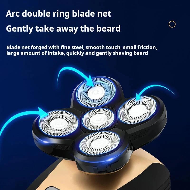 Nouveau modèle rasoir rotatif tondeuse à barbe tondeuse à cheveux visage 5 tête rasoir électrique ra