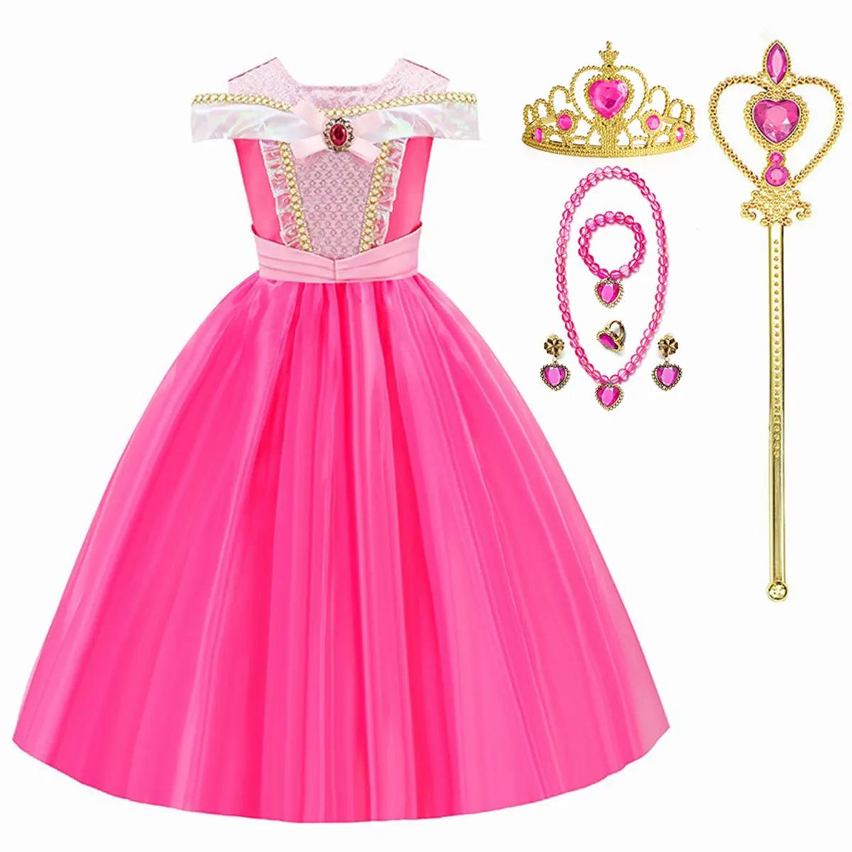 Robe de princesse Cosplay la belle au bois dormant pour filles, Costume de princesse raiponce la rei