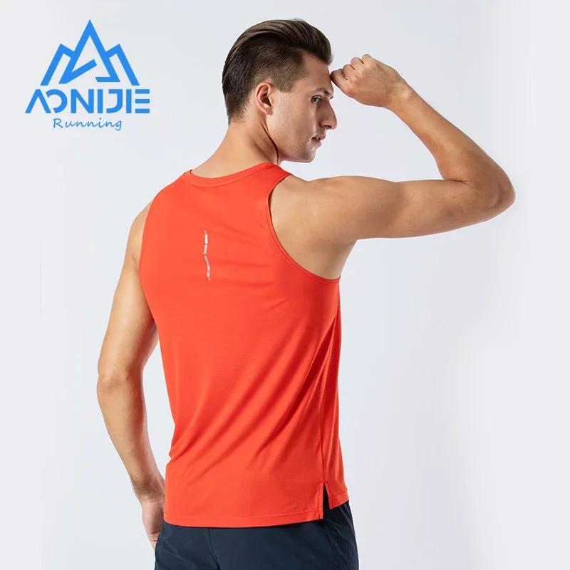 AONIJIE – débardeur d'été sans manches pour hommes, maillot de sport à séchage rapide, pour Marathon