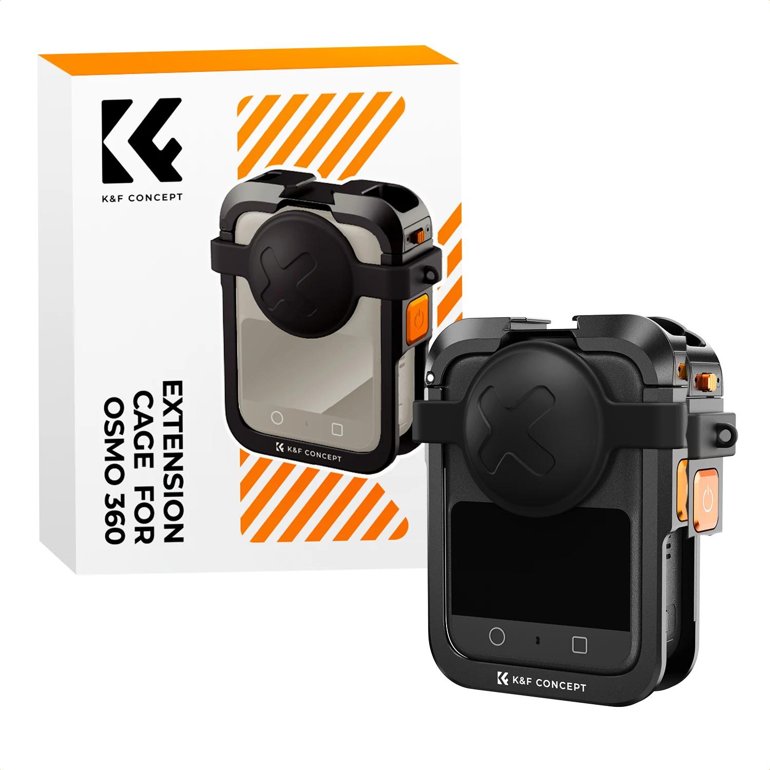 K&F CONCEPT Cage en Aluminium pour Appareil Photo pour DJI Osmo 360 Étui de Protection avec Cache Ob