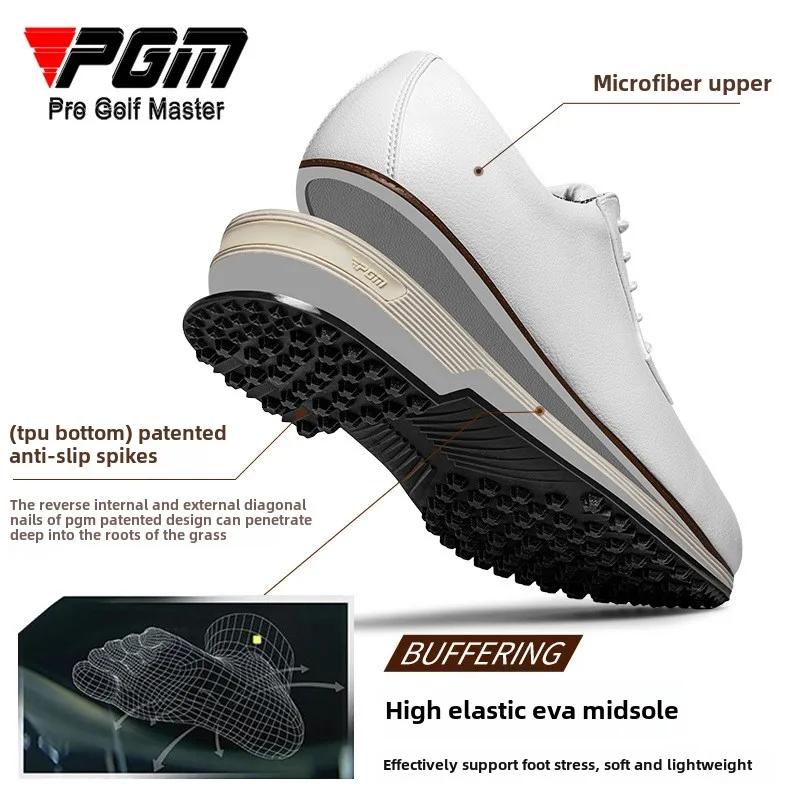 Chaussures de golf PGM pour hommes avec clous antidérapants, amorti à haute élasticité et baskets à
