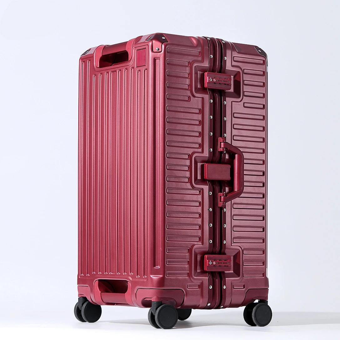 Valise à poignée large valise de voyage hommes 20 24 26 bagage à main femmes PC cadre en aluminium b
