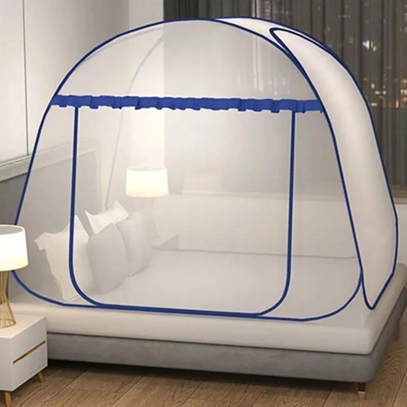 Moustiquaire à yaourt Simple, tente de Camping Portable, auvent de lit Simple et Double pour adulte,