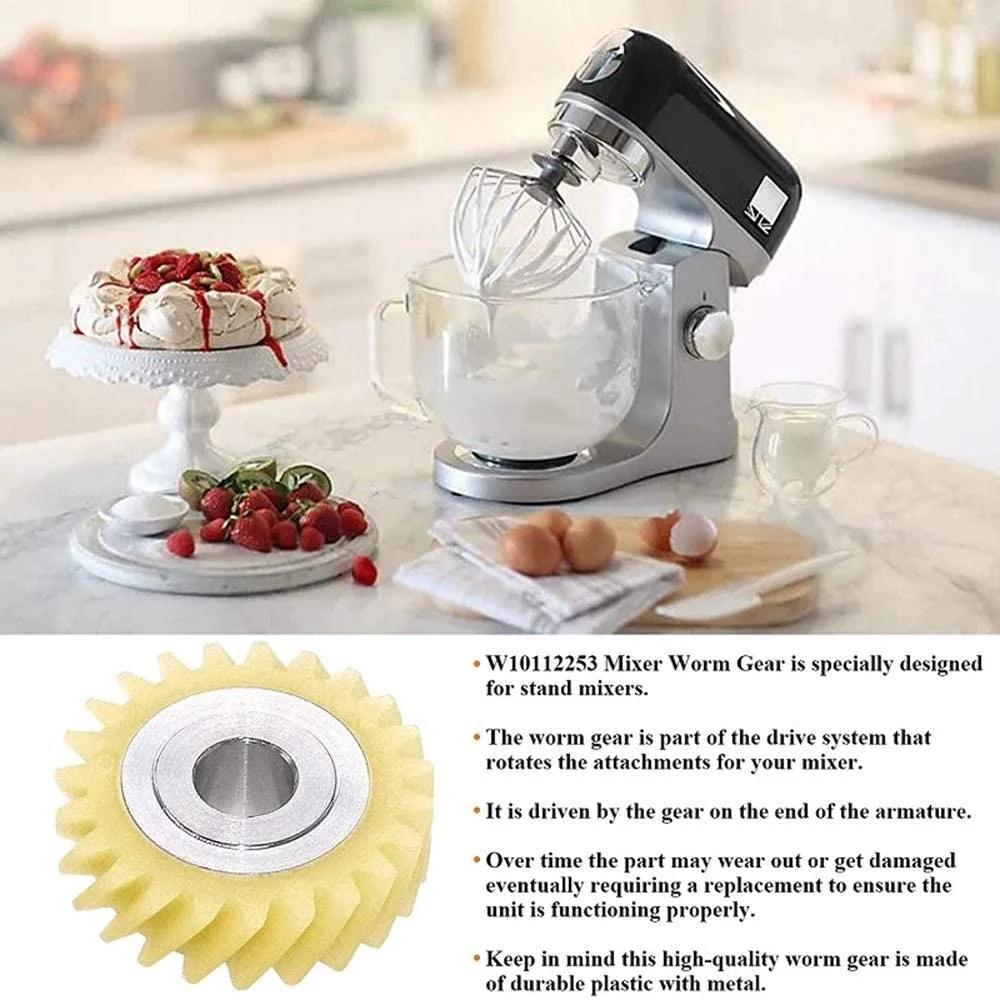 Engrenage d'entraînement à vis sans fin pour support Kitchen Aid, brosse moteur, W10112253, 9706416,
