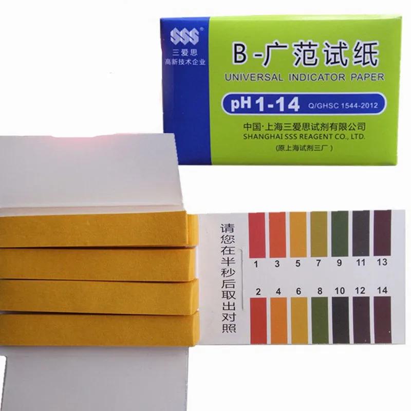 Bandelettes de Test de PH, 80 bandelettes/paquet, contrôleur de PH complet, indicateur 1-14st, teste