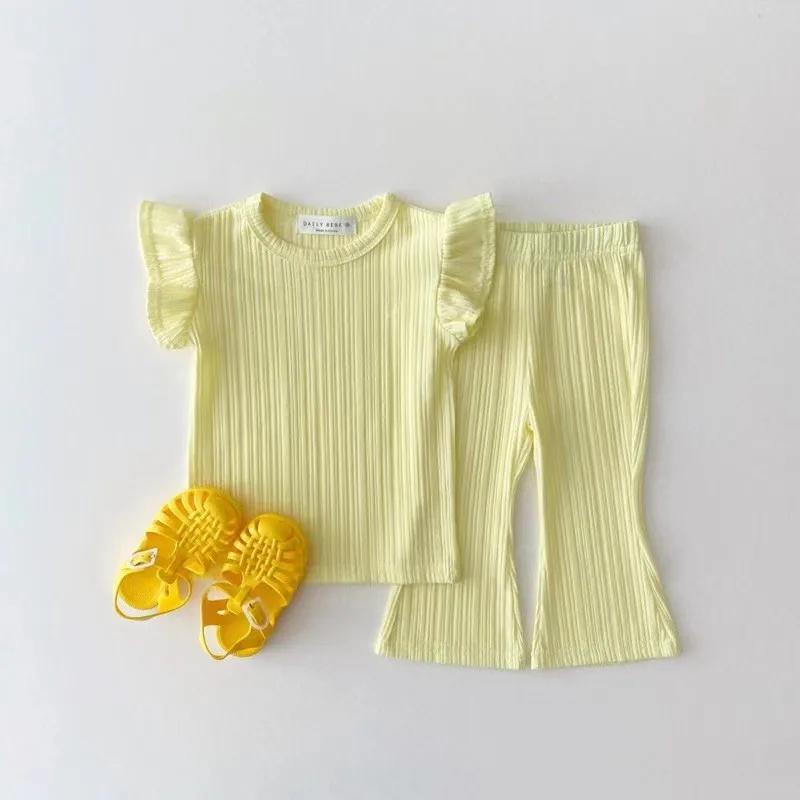 TZ22099 Ensemble deux pièces d'été pour filles, style décontracté et tendance, comprenant une barbot