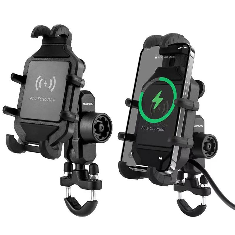 Support de téléphone de charge sans fil pour moto, berceau 3.0, chargeur rapide, GPS, support de tél