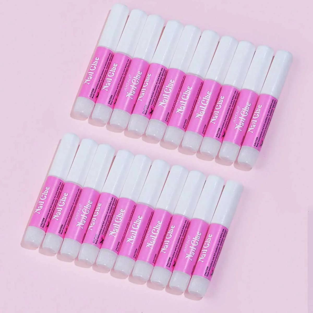 Colle Super forte pour faux ongles, 1/10/20 pièces, 2g, en acrylique, à pression, à séchage rapide,