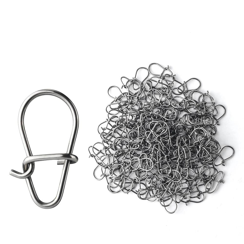 DNDYUJU 100X pêche belle broche à crochet 304 en acier inoxydable roulant pivotant leurre connecteur