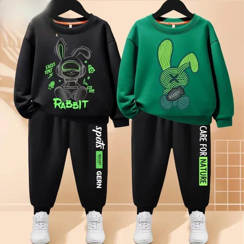 Vêtements d'automne pour bébés garçons, T-shirts et pantalons imprimés à la mode, ensemble 2 pièces