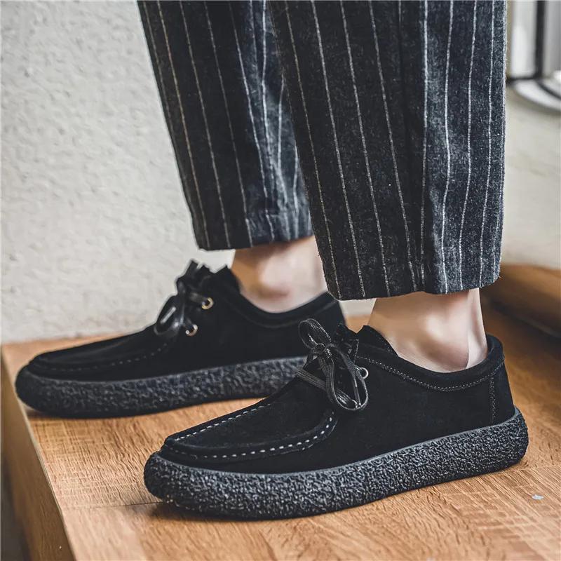Chaussures toile légères hommes semelle daim - Marche décontractée respirante 2025