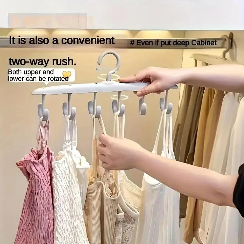 Cintre rotatif à 12 crochets – Organisateur de placard peu encombrant pour cravates, ceintures, sous