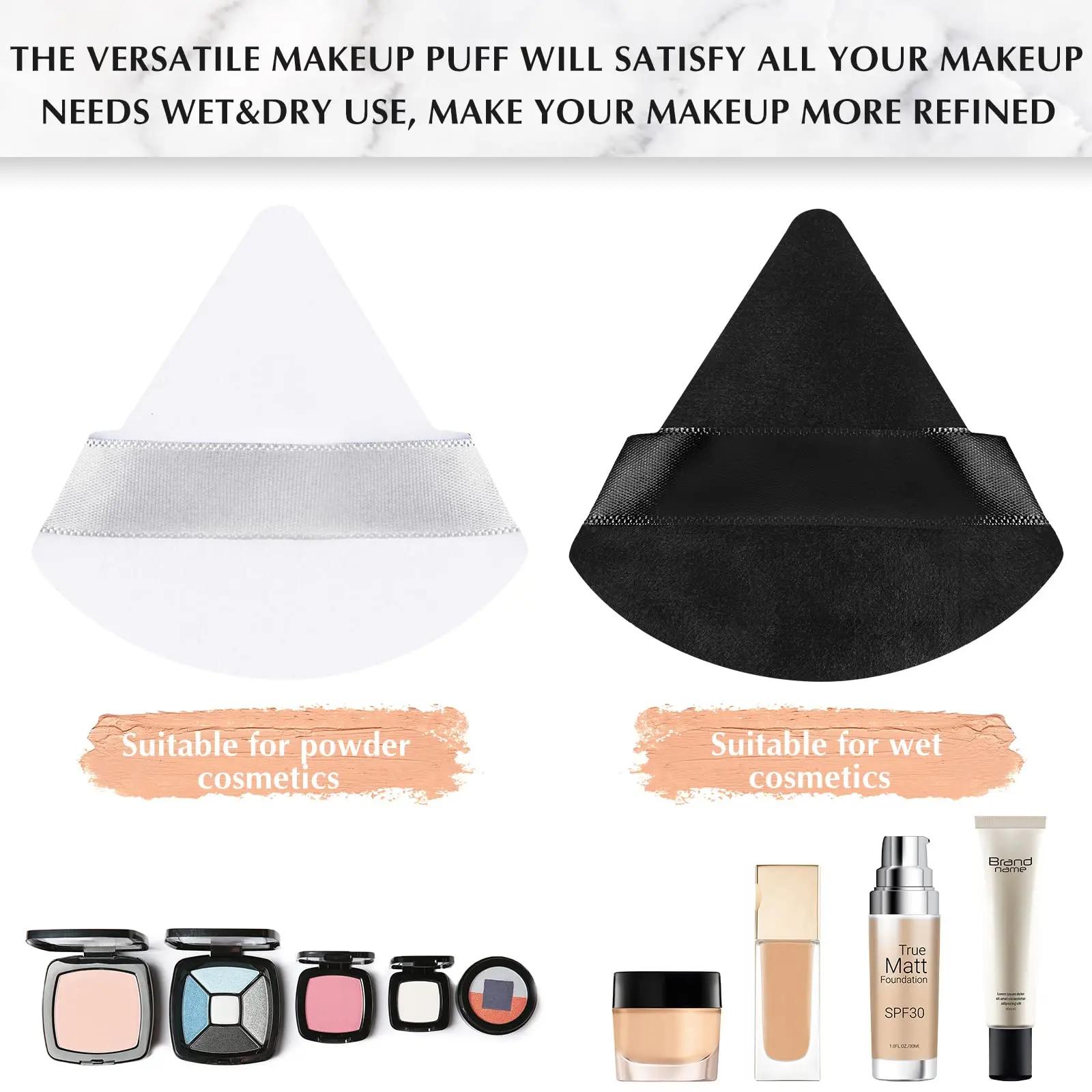 En gros 50 pièces Triangle poudre bouffée Mini visage maquillage éponge cosmétiques doux coton visag