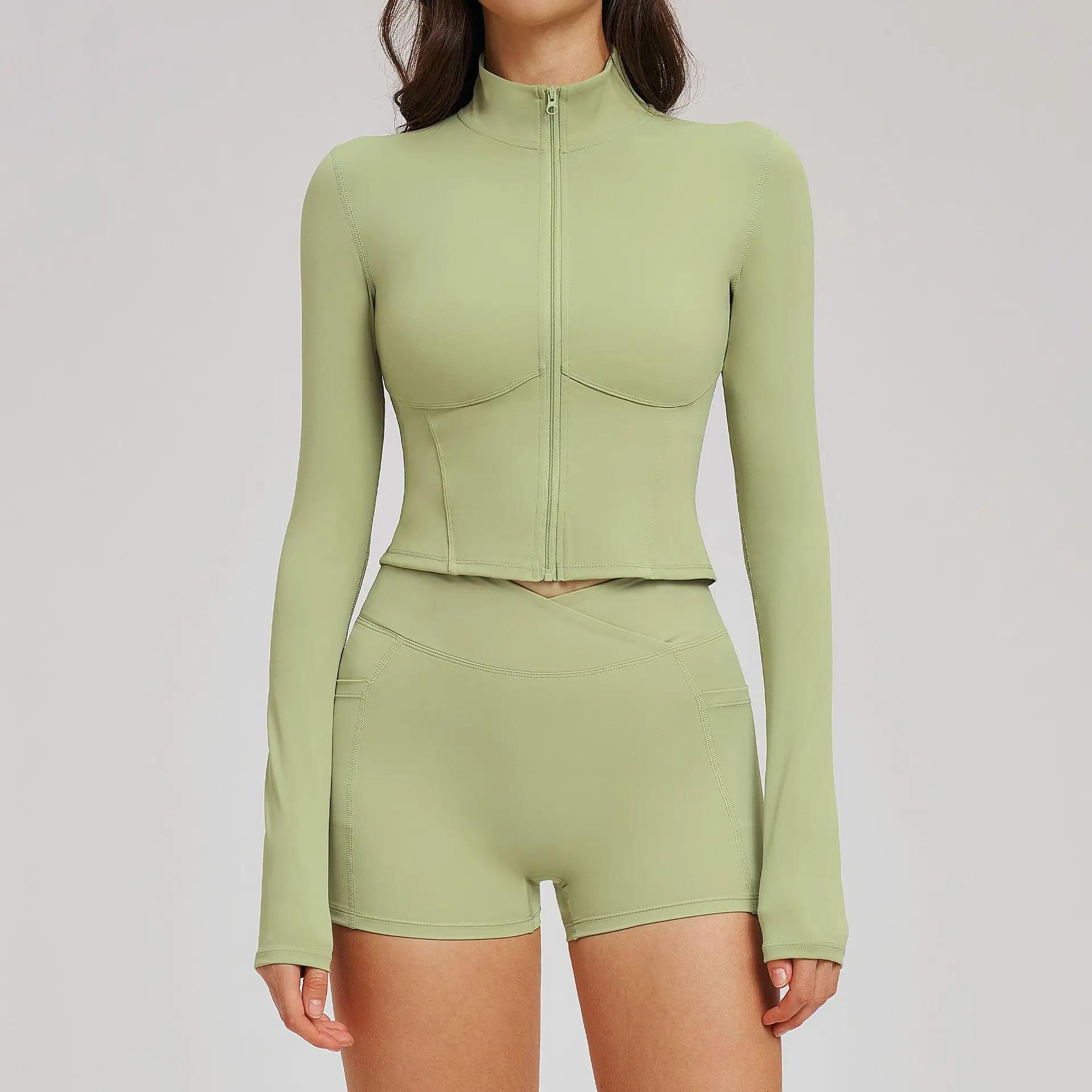 Ensemble de survêtement pour femme 2 pièces, ensemble de yoga, tenue de sport, fermeture éclair, man