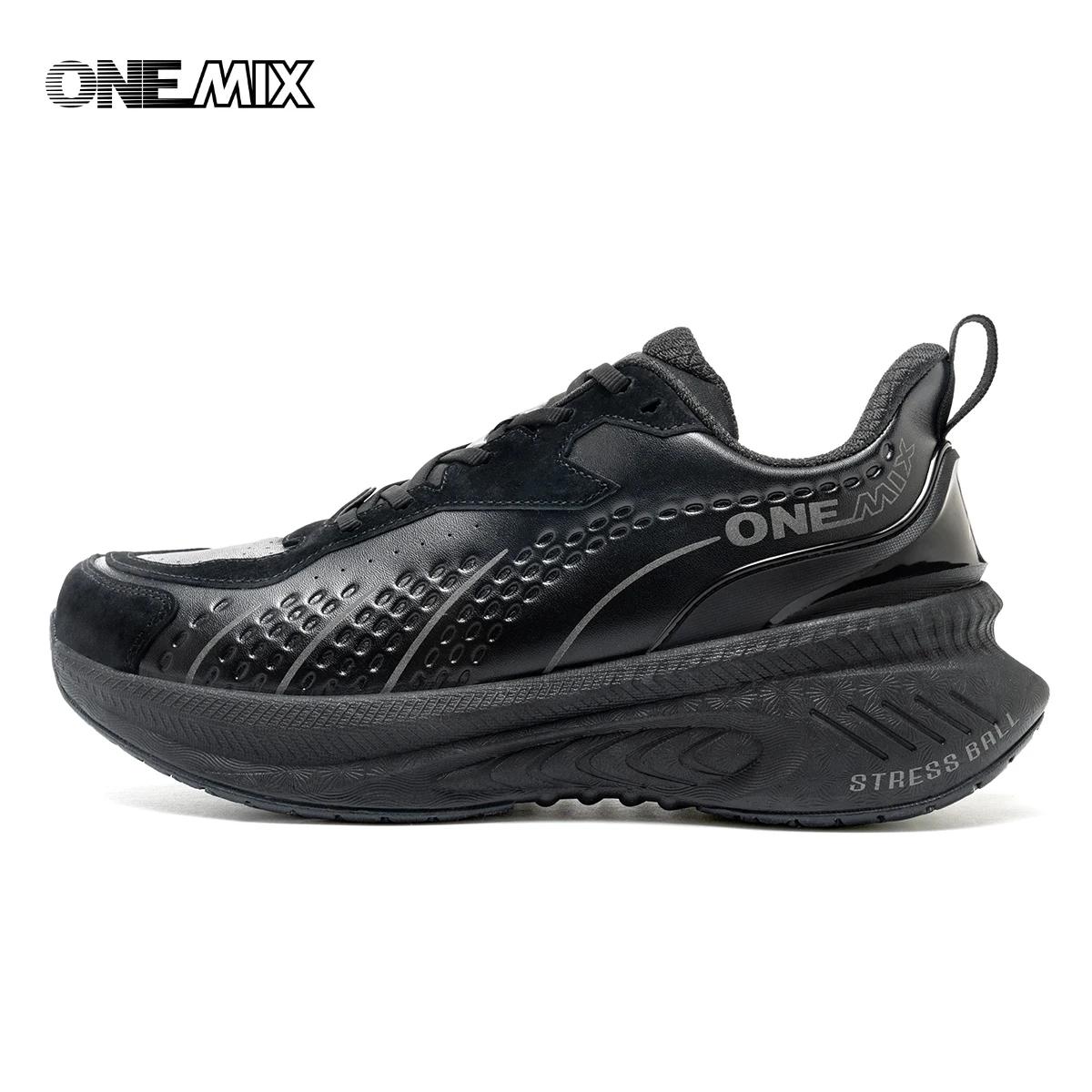 ONEMIX 2025 hiver formation chaussures de course pour hommes chaussures de Sport en cuir chaud résis