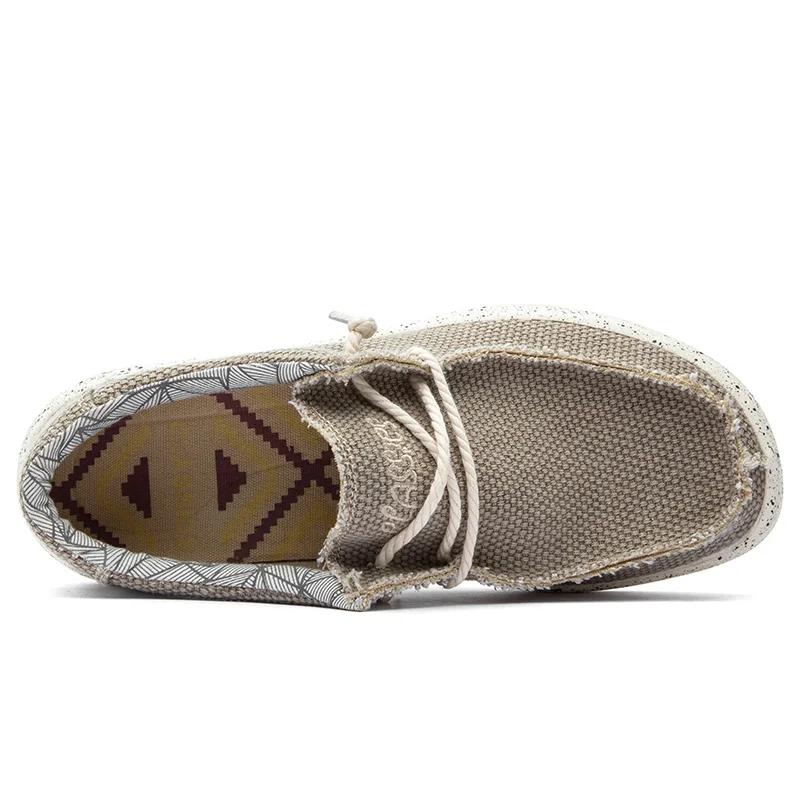 Mocassins légers en toile pour hommes, confortables et décontractés, semelle souple, bon pour la mar